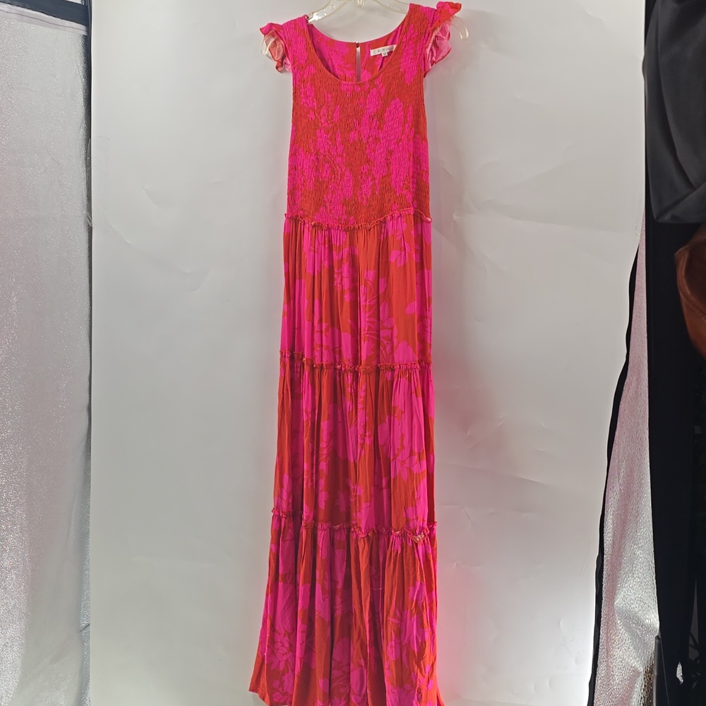Abel The Label  Pink Floral  Maxi Dress - Picture 5 of 9